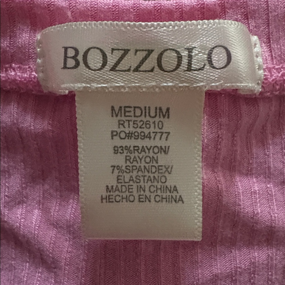 Pink Ribbed V-Neck Tee - Picture 2 of 2